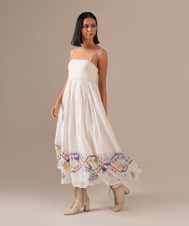 SNOW RADIANCE DRESS 100% cotton Buy SNOW RADIANCE DRESS from C&W | Dresses for Women by Indigo Dreams in white color for women in Singapore