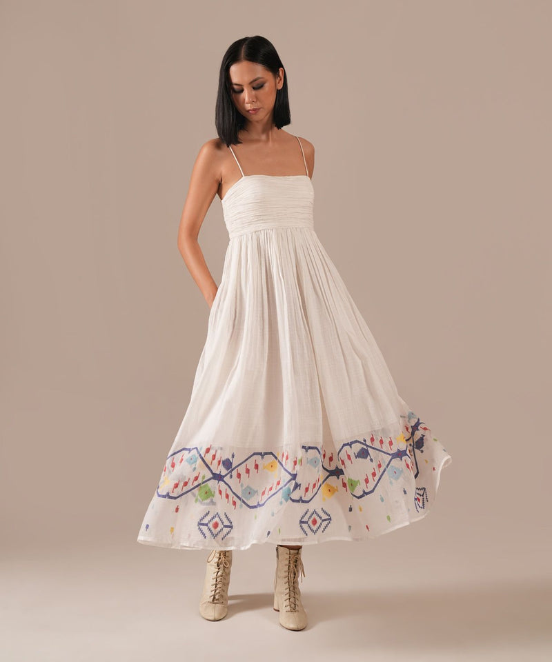 SNOW RADIANCE DRESS 100% cotton Buy SNOW RADIANCE DRESS from C&W | Dresses for Women by Indigo Dreams in white color for women in Singapore