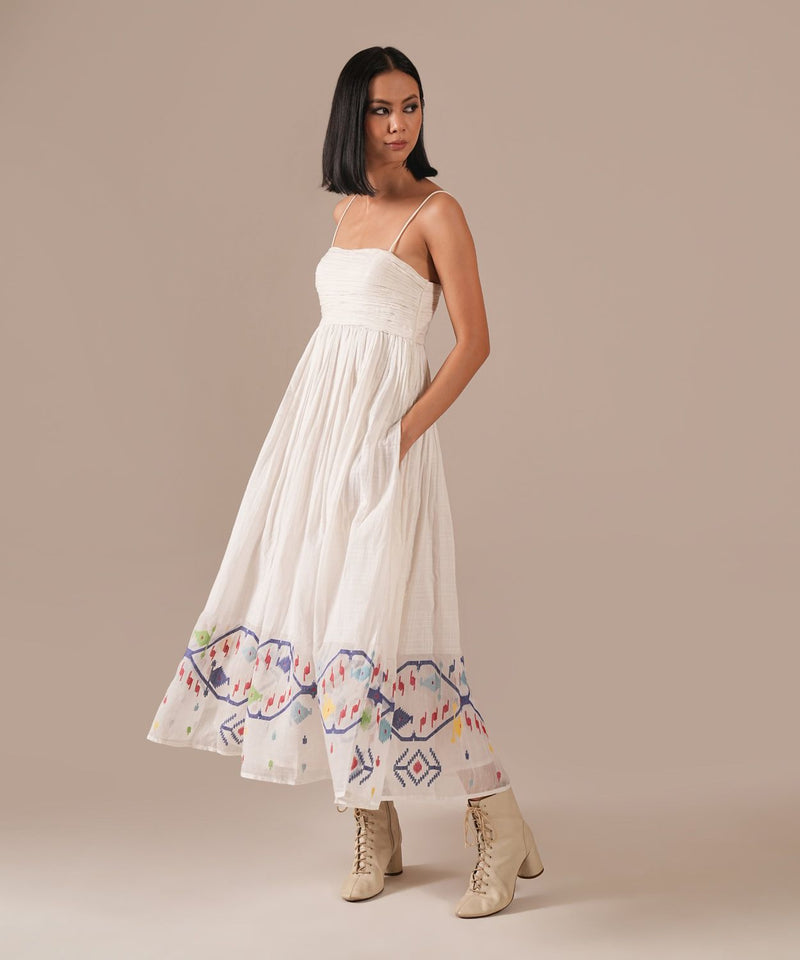 SNOW RADIANCE DRESS 100% cotton Buy SNOW RADIANCE DRESS from C&W | Dresses for Women by Indigo Dreams in white color for women in Singapore