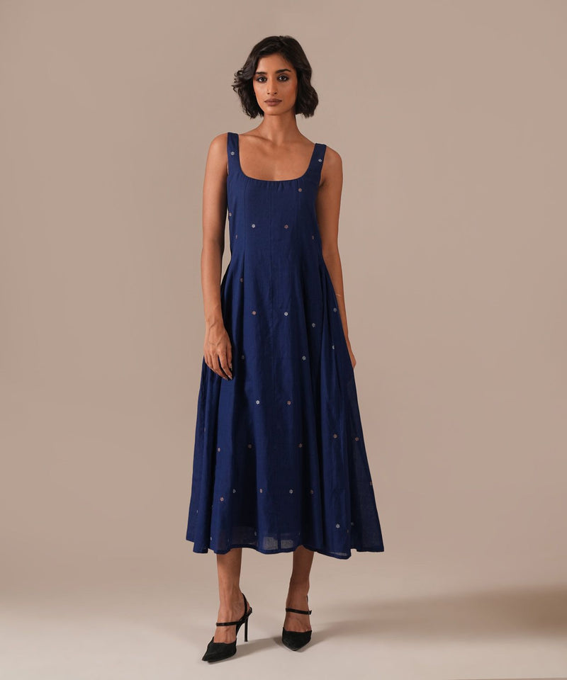 STARRY MIST DRESS 100% cotton Buy STARRY MIST DRESS from C&W | Dresses for Women by Indigo Dreams in blue color for women in Singapore