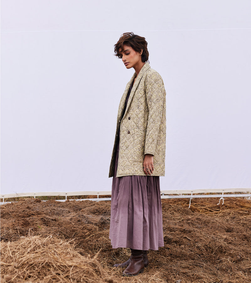 Stone floral jacket cotton by Khara Kapas in multi for women in Singapore