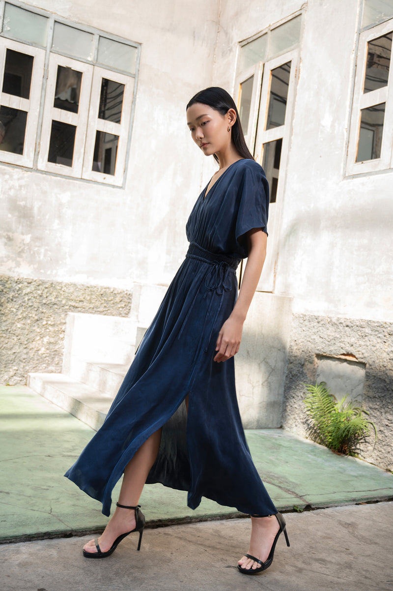Susannah Dress Viscose Dress By Su By Hand In Blue For Women In Singapore