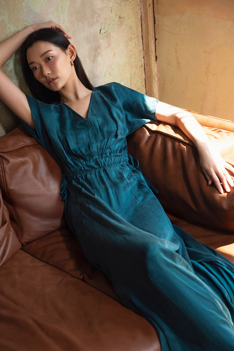 Susannah Dress Viscose Dress By Su By Hand In Blue For Women In Singapore