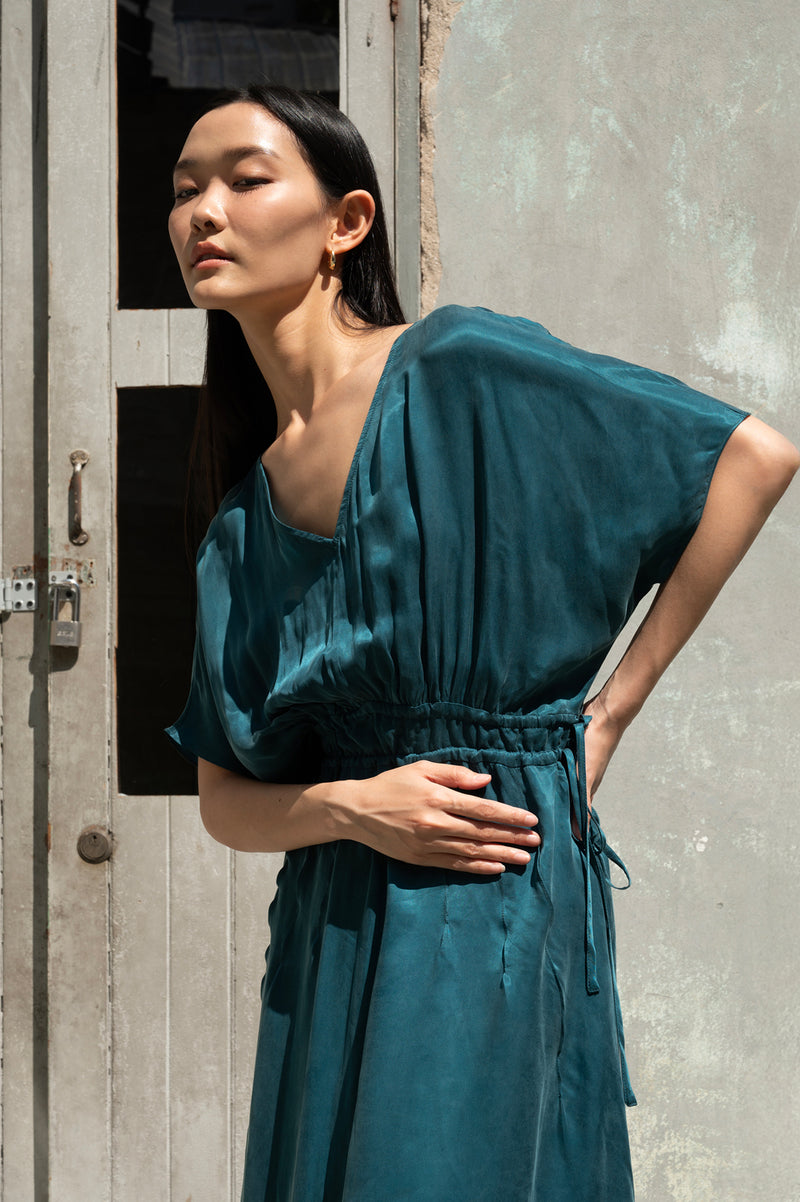 Susannah Dress Viscose Dress By Su By Hand In Blue For Women In Singapore