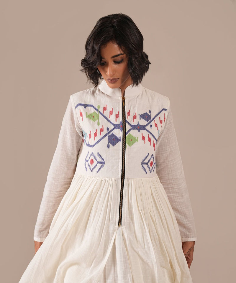 SWAN WINGS DRESS silk Buy SWAN WINGS DRESS from C&W | Dresses for Women by Indigo Dreams in white color for women in Singapore