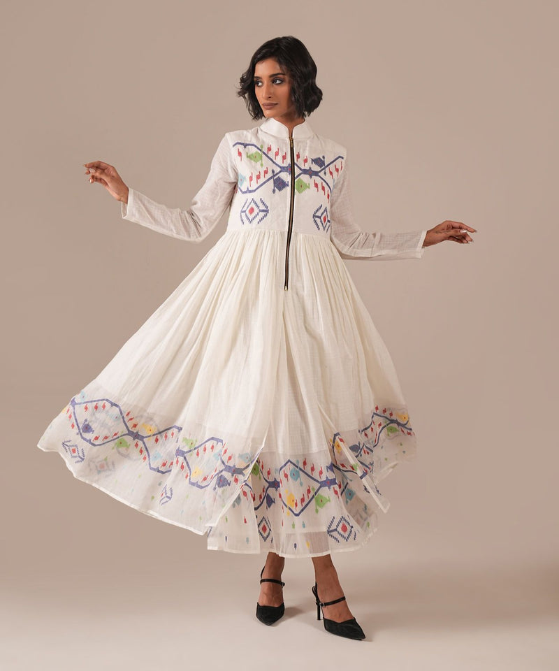 SWAN WINGS DRESS silk Buy SWAN WINGS DRESS from C&W | Dresses for Women by Indigo Dreams in white color for women in Singapore