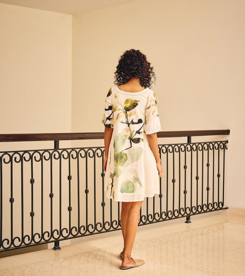 The Glory Dress cotton by Khara Kapas in white for women in Singapore
