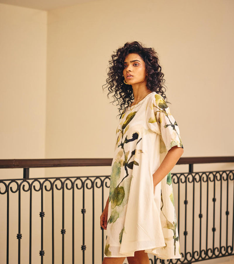The Glory Dress cotton by Khara Kapas in white for women in Singapore