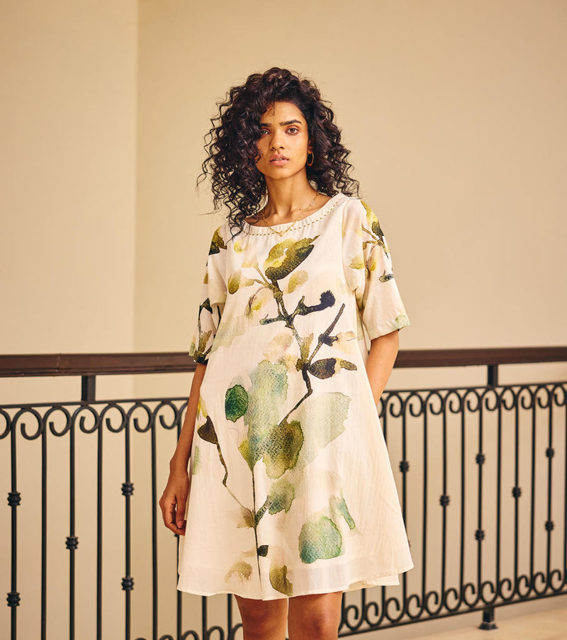 The Glory Dress cotton by Khara Kapas in white for women in Singapore