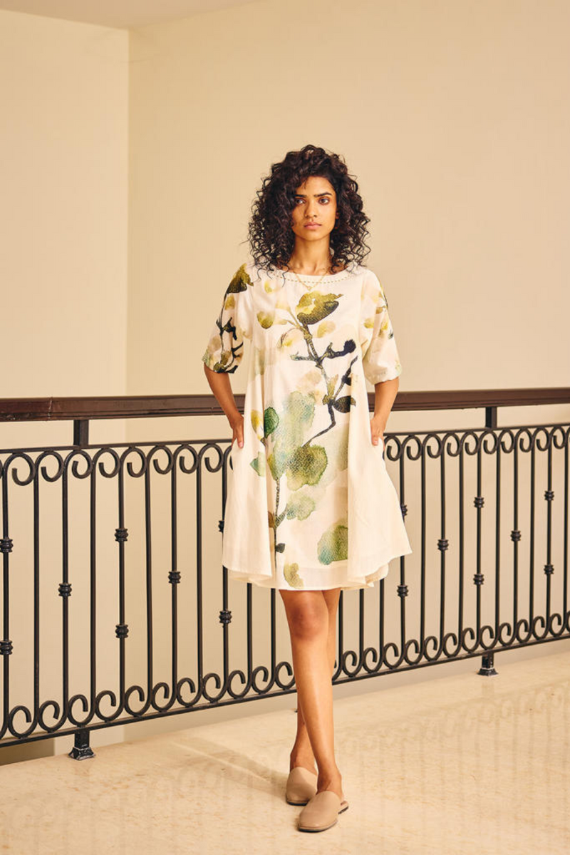 The Glory Dress cotton by Khara Kapas in white for women in Singapore