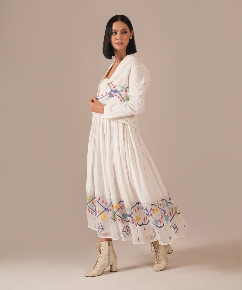 VANILLA VEIL SET 100% cotton Buy VANILLA VEIL SET from C&W | Co-Ord Sets for Women by Indigo Dreams in white color for women in Singapore