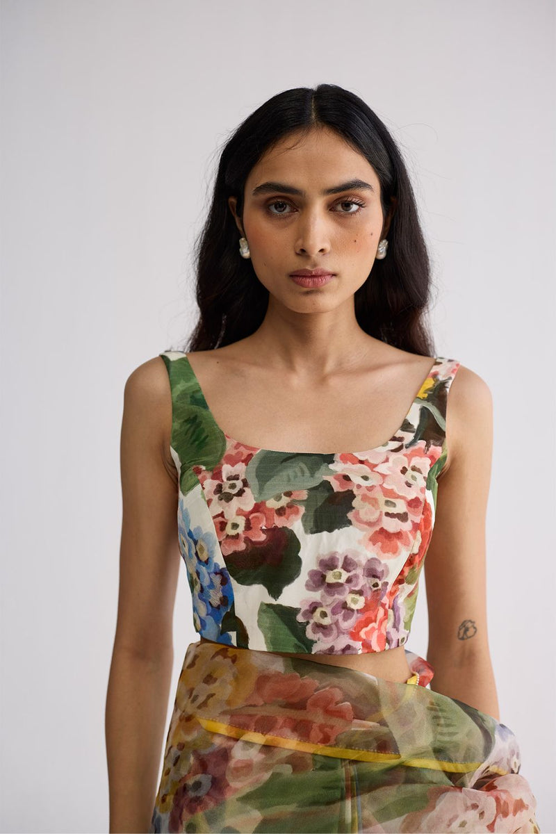 VERANDA BLOUSE crepe blouse by YAM in multicolor for women in Singapore