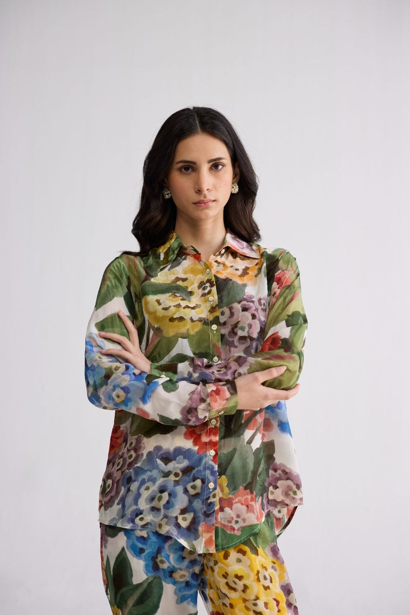 VERANDA CO-ORD SET crepe co-ord set by YAM in multicolor for women in Singapore
