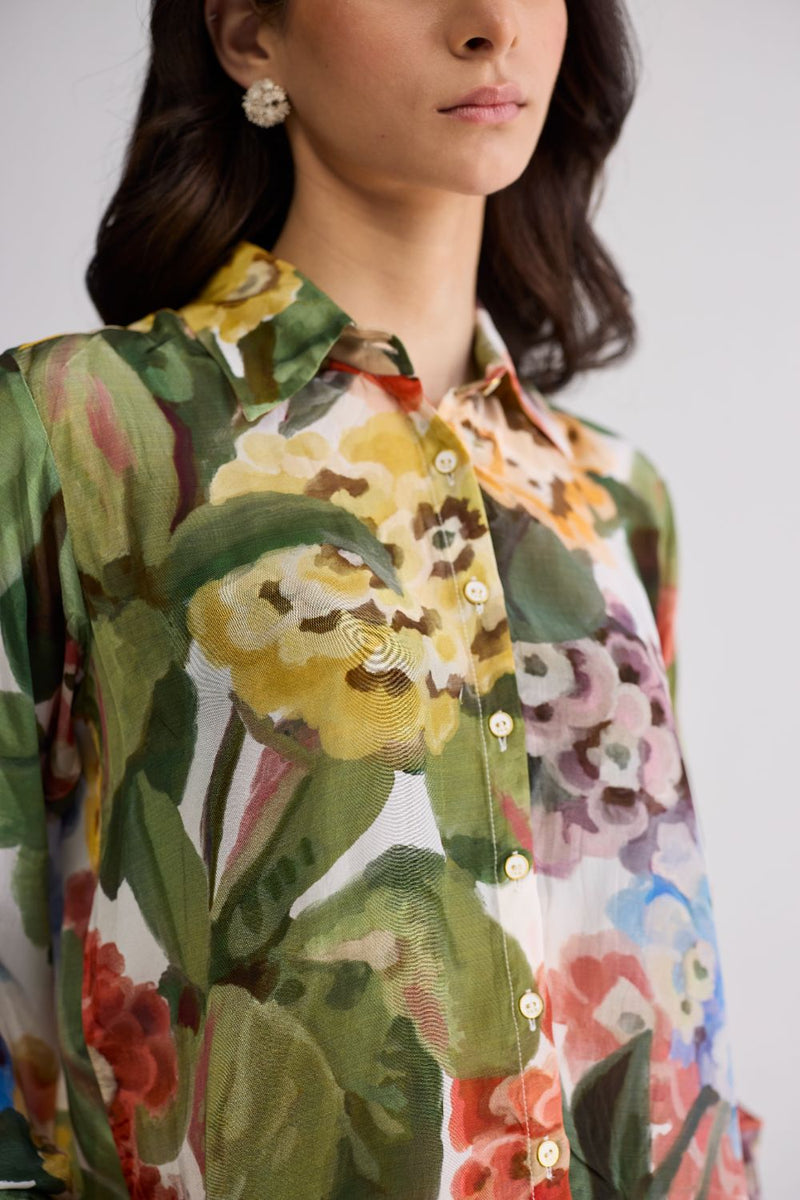 VERANDA CO-ORD SET crepe co-ord set by YAM in multicolor for women in Singapore