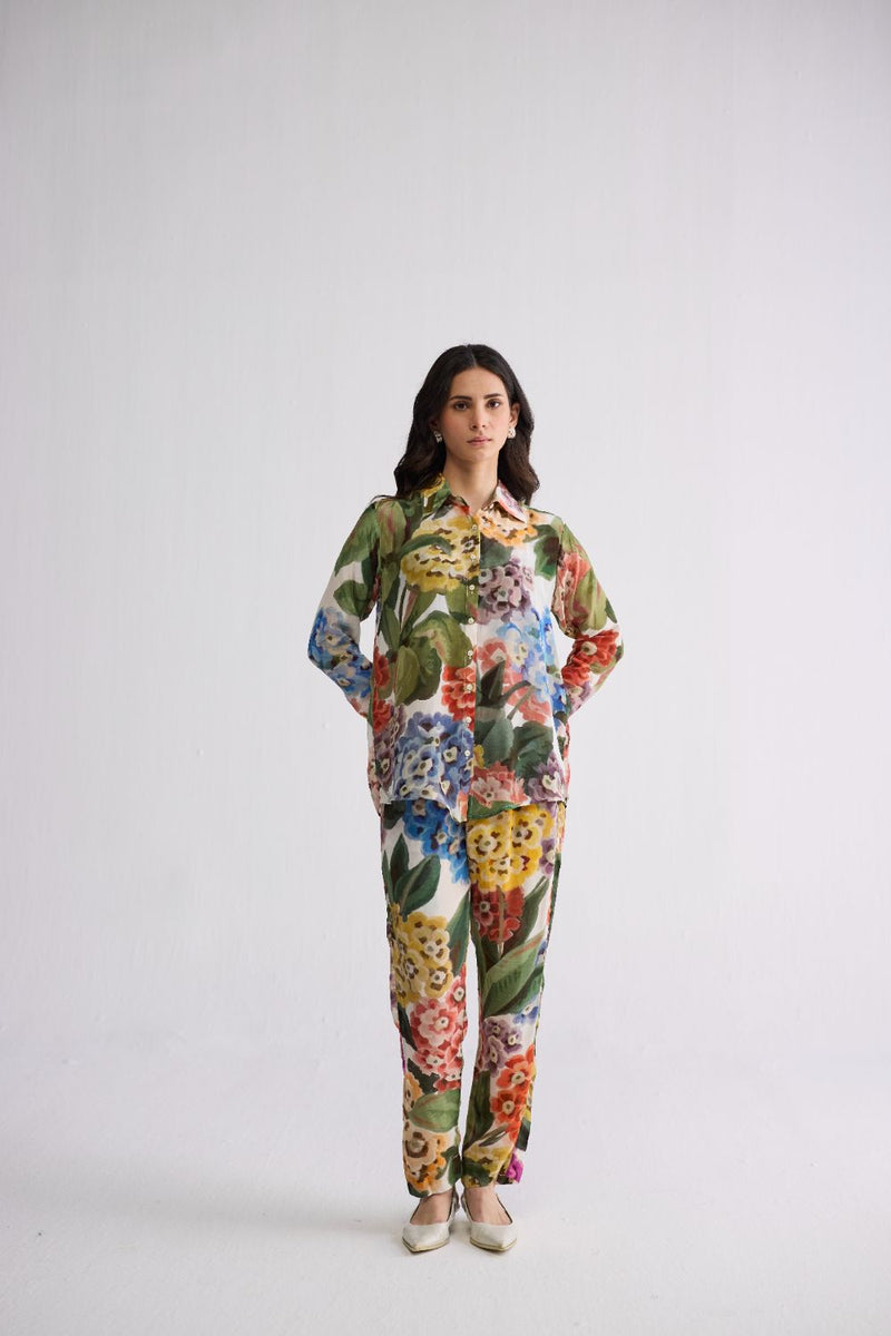 VERANDA CO-ORD SET crepe co-ord set by YAM in multicolor for women in Singapore