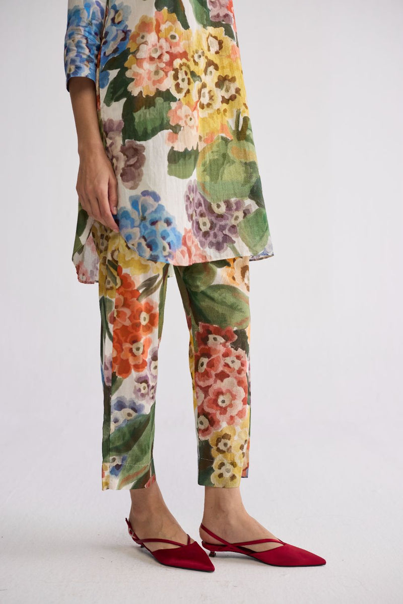 VERANDA SHORT KURTA SET cotton cambric kurta/kurta set by YAM in multicolor for women in Singapore