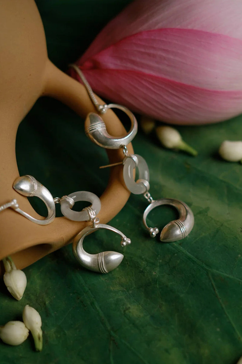 Rasä Fish Earrings brass earring by Surmeyi for women in Singapore