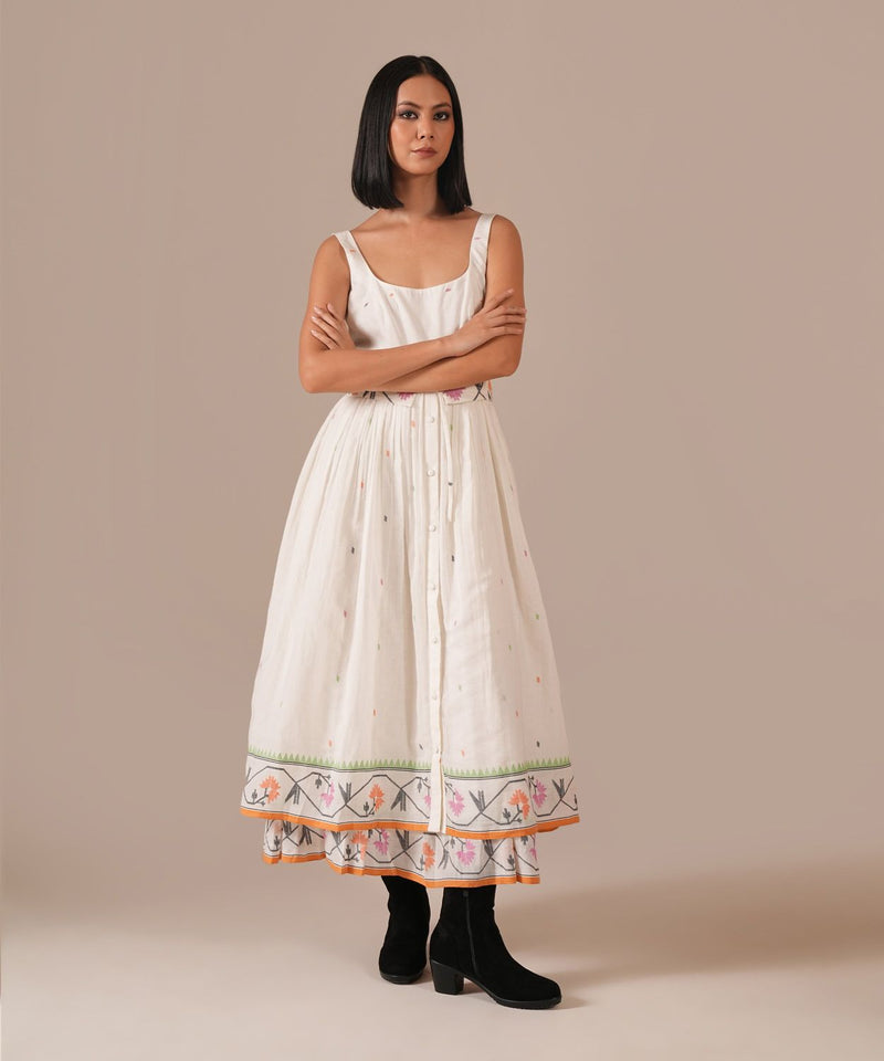 WHISPERING LOTUS DRESS silk Buy WHISPERING LOTUS DRESS from C&W | Dresses for Women by Indigo Dreams in white color for women in Singapore
