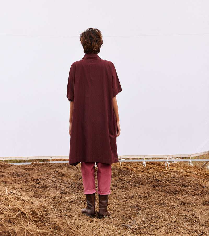 Wine co-ord set cotton by Khara Kapas for women in Singapore