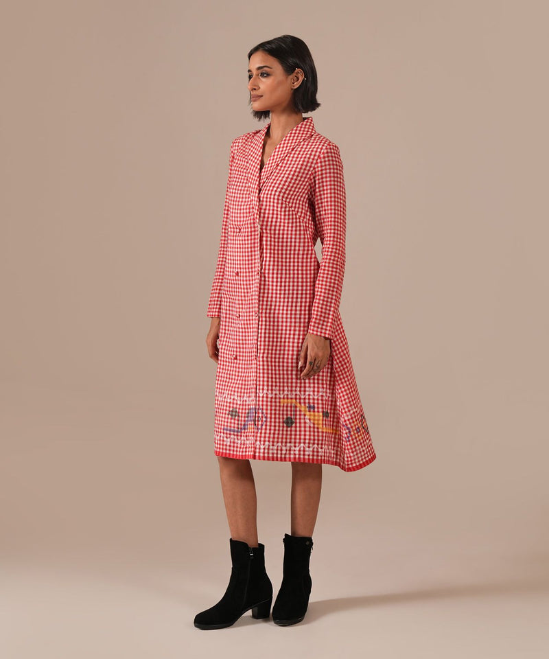 WOVEN WHIMSY DRESS 100% cotton Buy WOVEN WHIMSY DRESS from C&W | Dresses for Women by Indigo Dreams in red color for women in Singapore