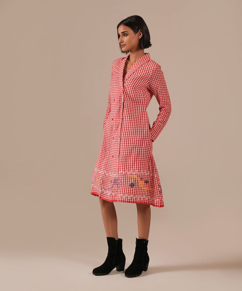 WOVEN WHIMSY DRESS 100% cotton Buy WOVEN WHIMSY DRESS from C&W | Dresses for Women by Indigo Dreams in red color for women in Singapore