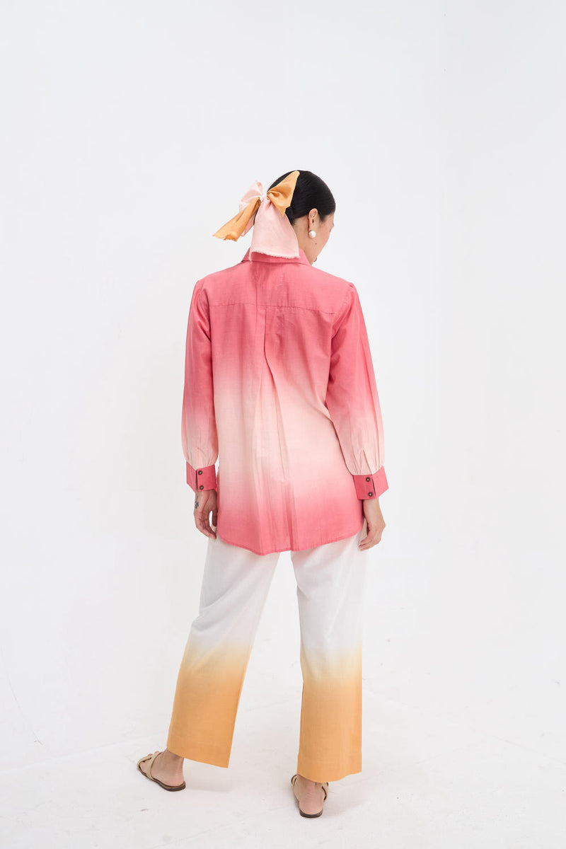 OMBRE SHIRT SET cotton by Aavidi for women in Singapore