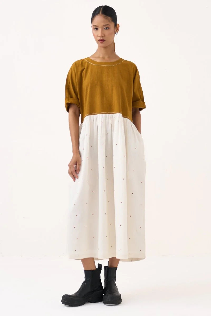 TCMPOP26-28 YOKE GATHER DRESS-Size S