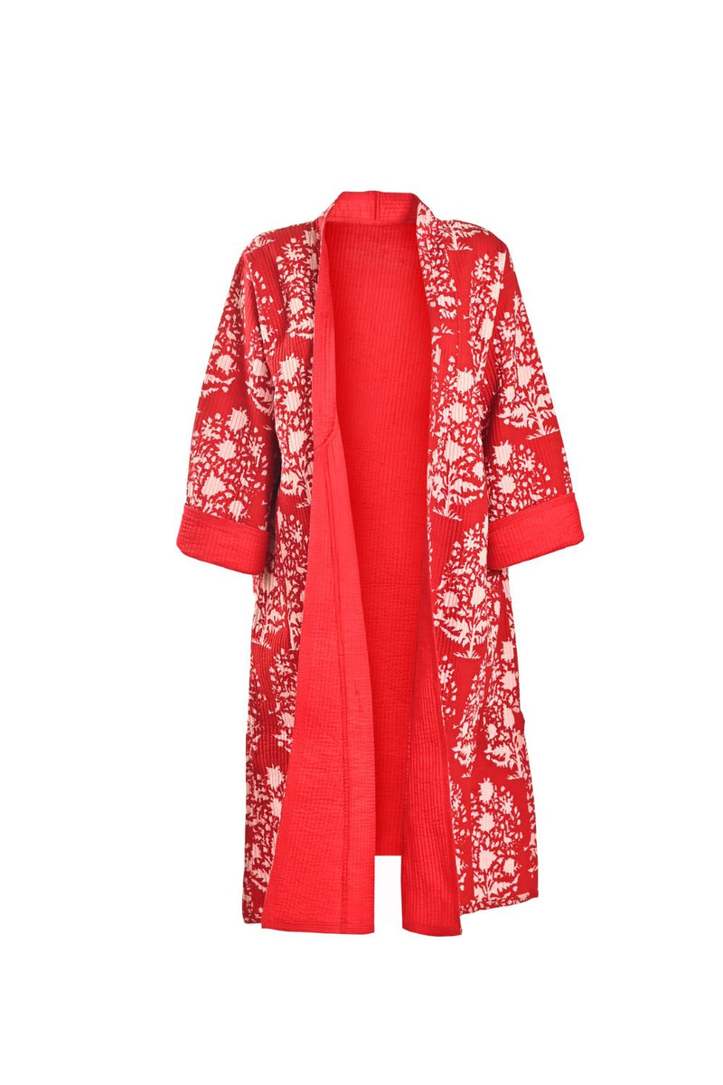 LAAL PARI Jackets & Overlays by TOKREE in red color for women in Singapore