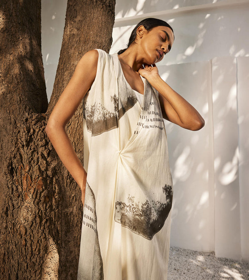 Starry light dress Dress by Khara Kapas in white for women in Singapore