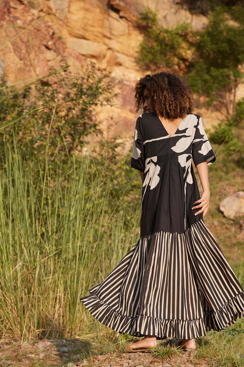 Longing Days Maxi Dress Dress by Khara Kapas in black for women in Singapore