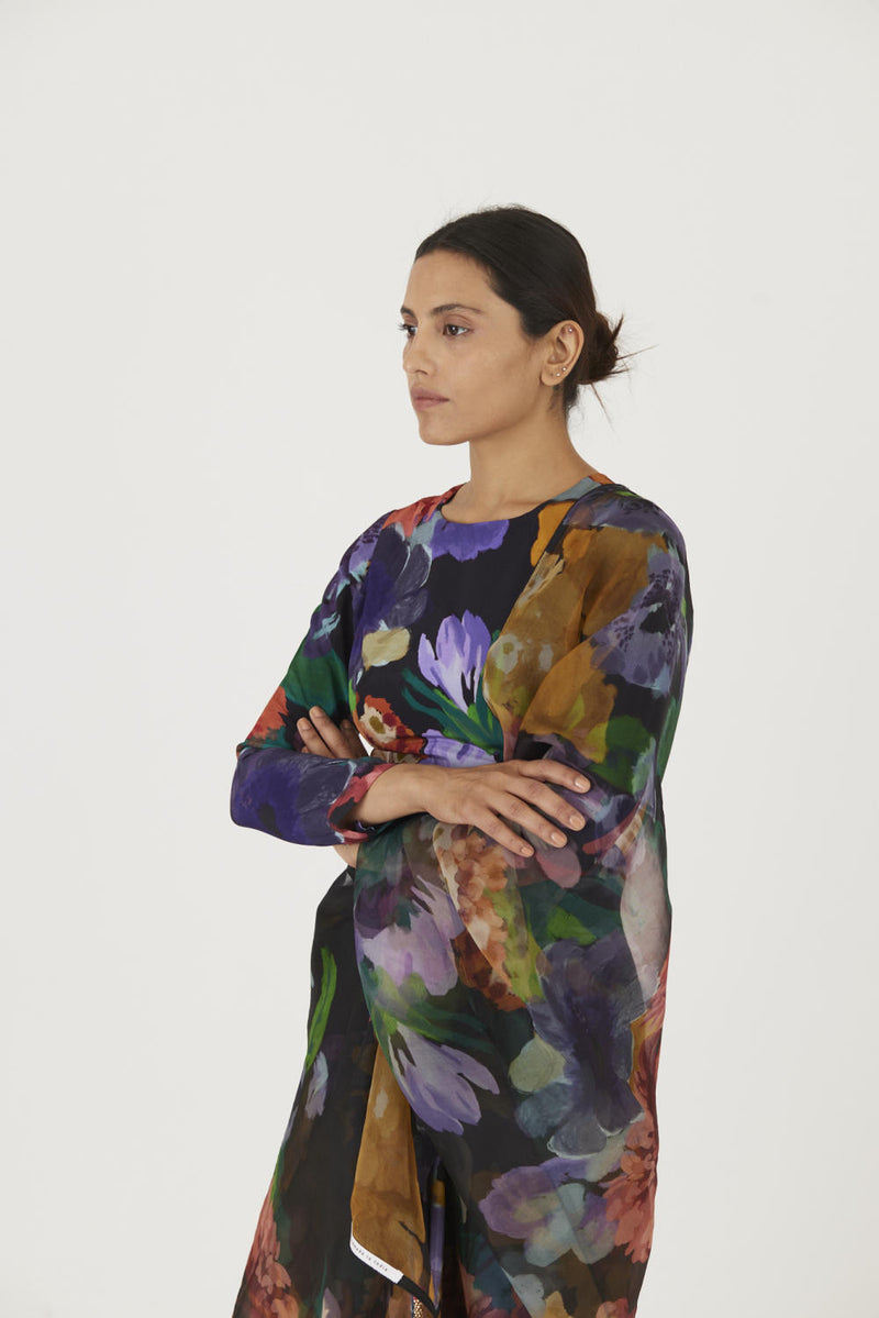 FARAH BLACK BLOUSE Blouses by Yam in black color for women in Singapore