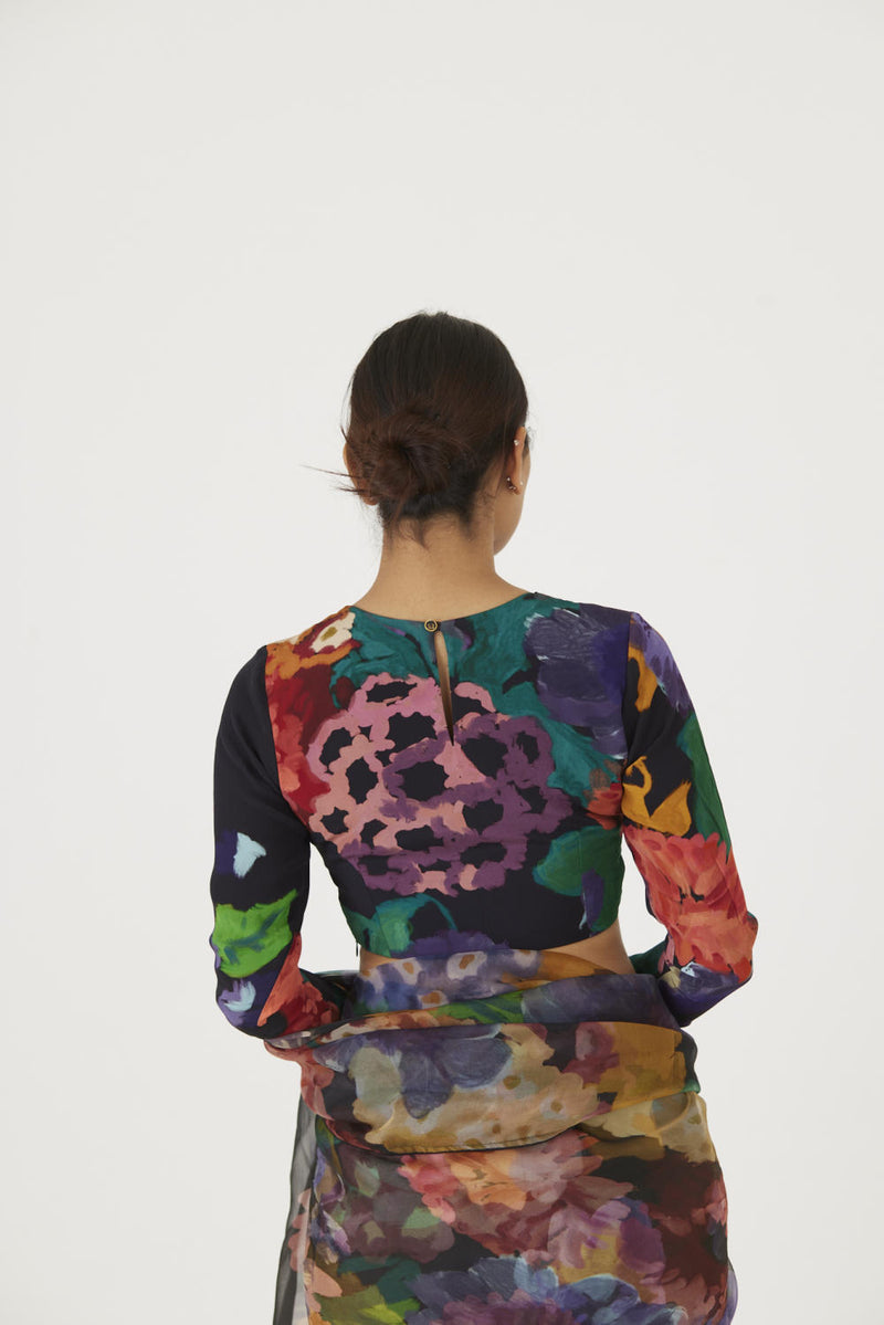 FARAH BLACK BLOUSE Blouses by Yam in black color for women in Singapore