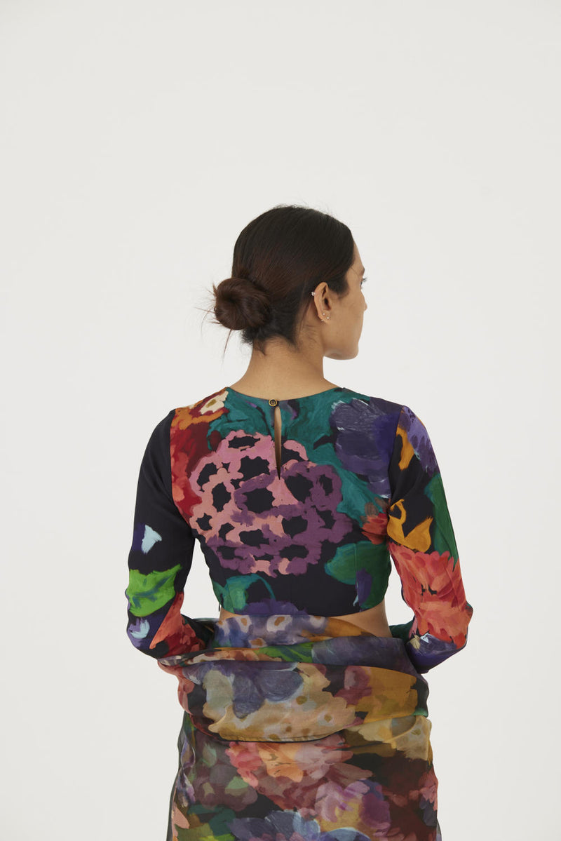 FARAH BLACK BLOUSE Blouses by Yam in black color for women in Singapore