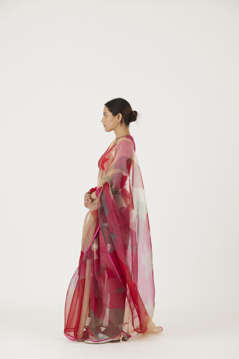 LEI LANI RED SAREE Sarees by Yam for women in Singapore