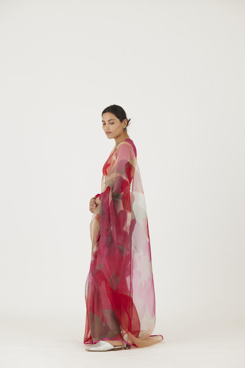 LEI LANI RED SAREE Sarees by Yam for women in Singapore