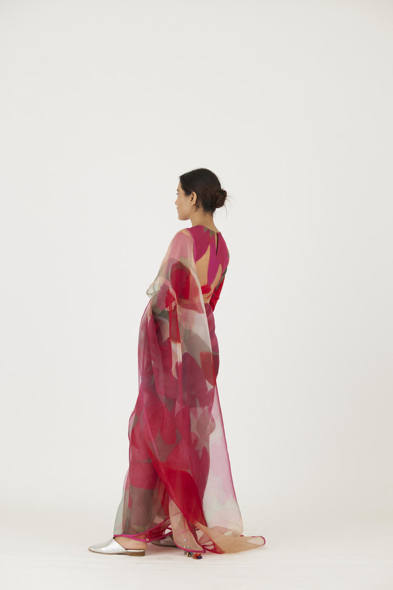 LEI LANI RED SAREE Sarees by Yam for women in Singapore