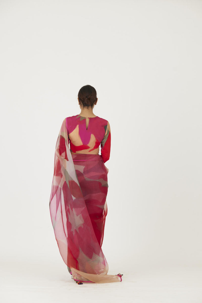 LEI LANI RED SAREE Sarees by Yam for women in Singapore