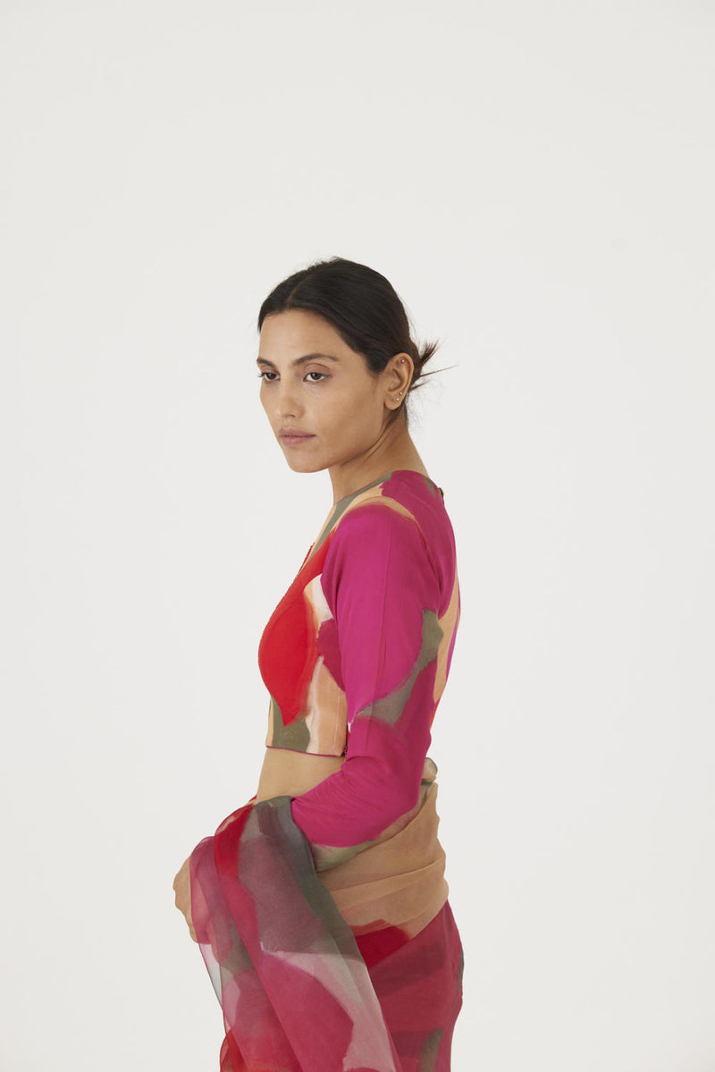 LEI LANI RED EMBROIDERED BLOUSE Blouses by Yam for women in Singapore