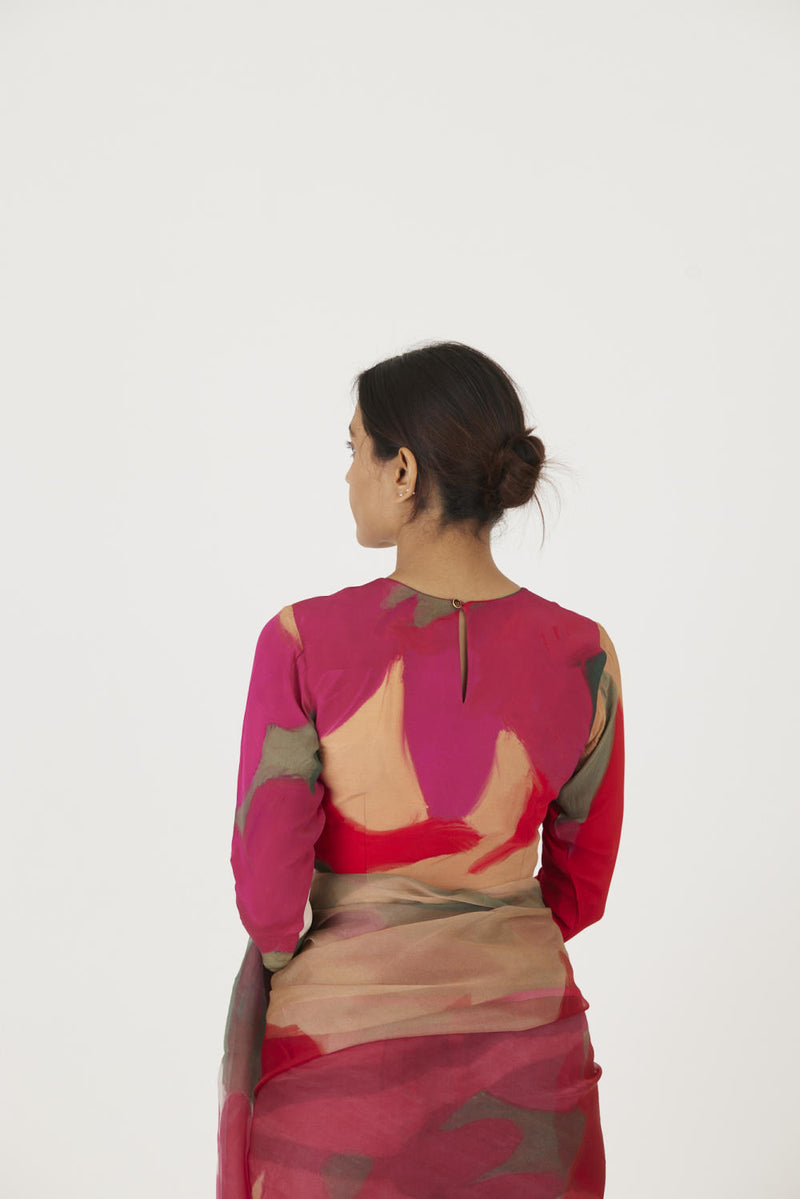 LEI LANI RED EMBROIDERED BLOUSE Blouses by Yam for women in Singapore