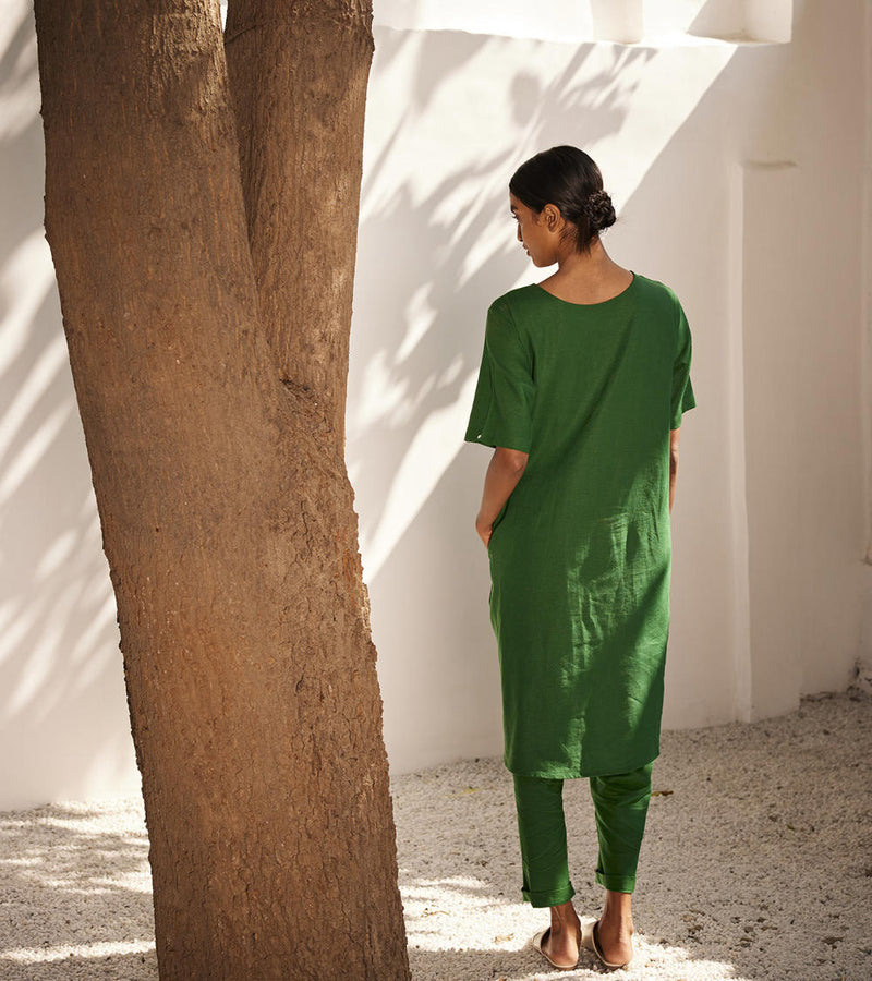 Engraved co-ord set Co-ord Set by Khara Kapas in green for women in Singapore
