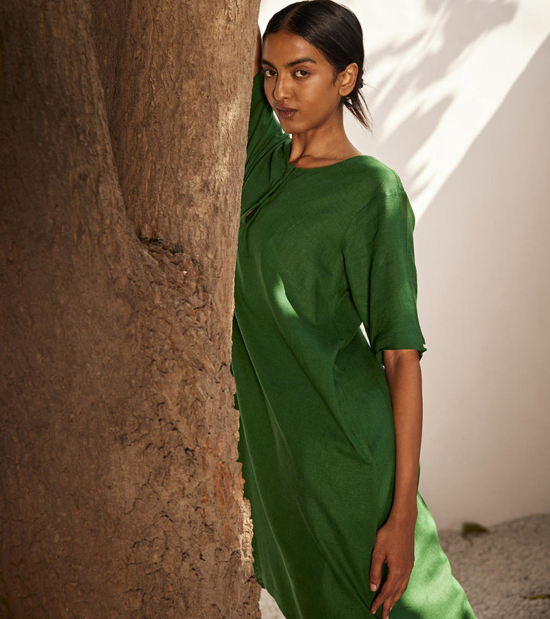 Engraved co-ord set Co-ord Set by Khara Kapas in green for women in Singapore