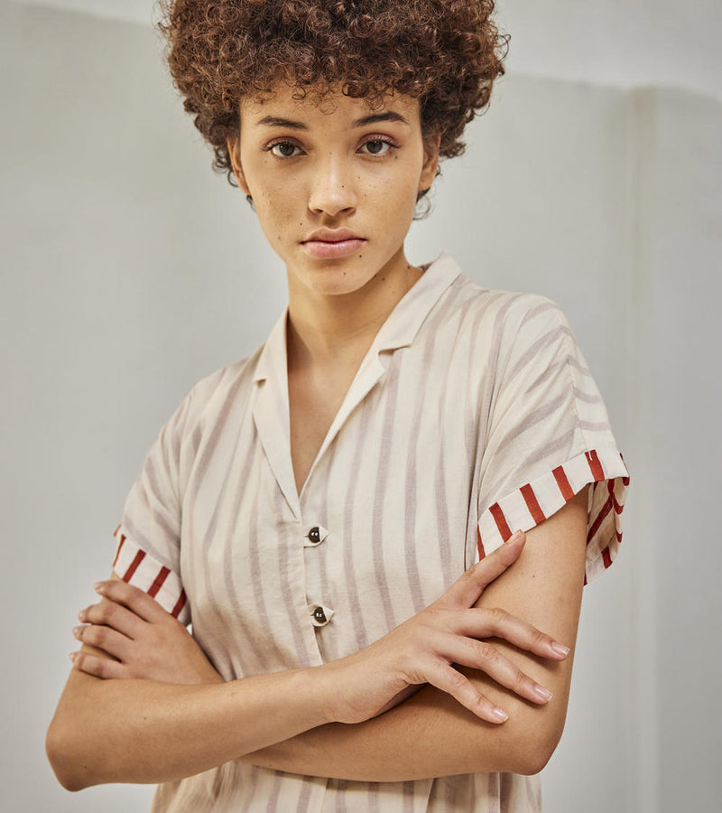 The echo co-ord set Co-ord Set by Khara Kapas in white for women in Singapore