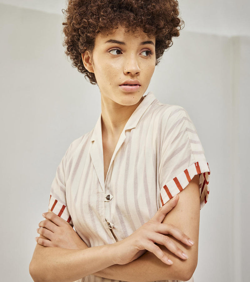 The echo co-ord set Co-ord Set by Khara Kapas in white for women in Singapore