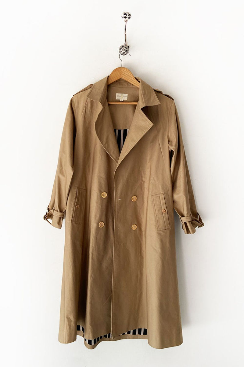 Fawn Trench Coat Jackets & Overlays by Khara Kapas for women in Singapore