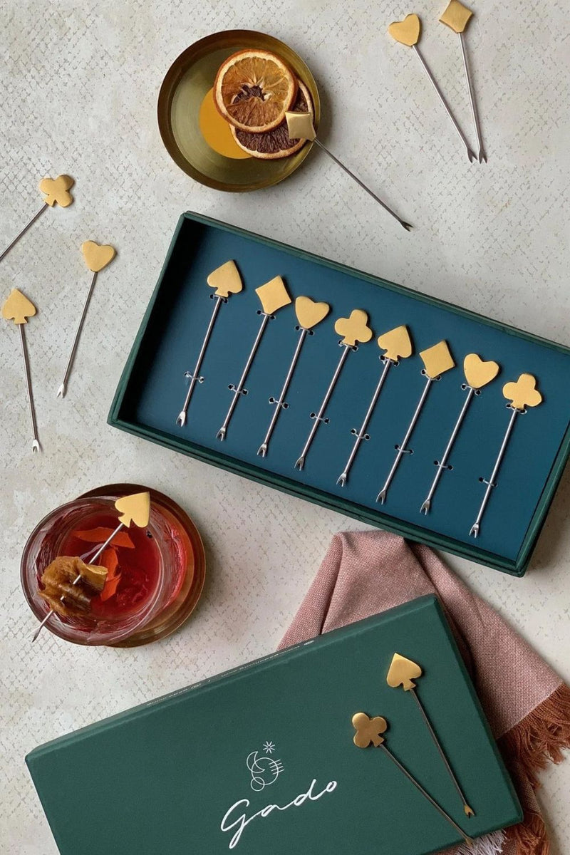 King little cocktail picks- Set of 8 linen by Gado Living for in Singapore
