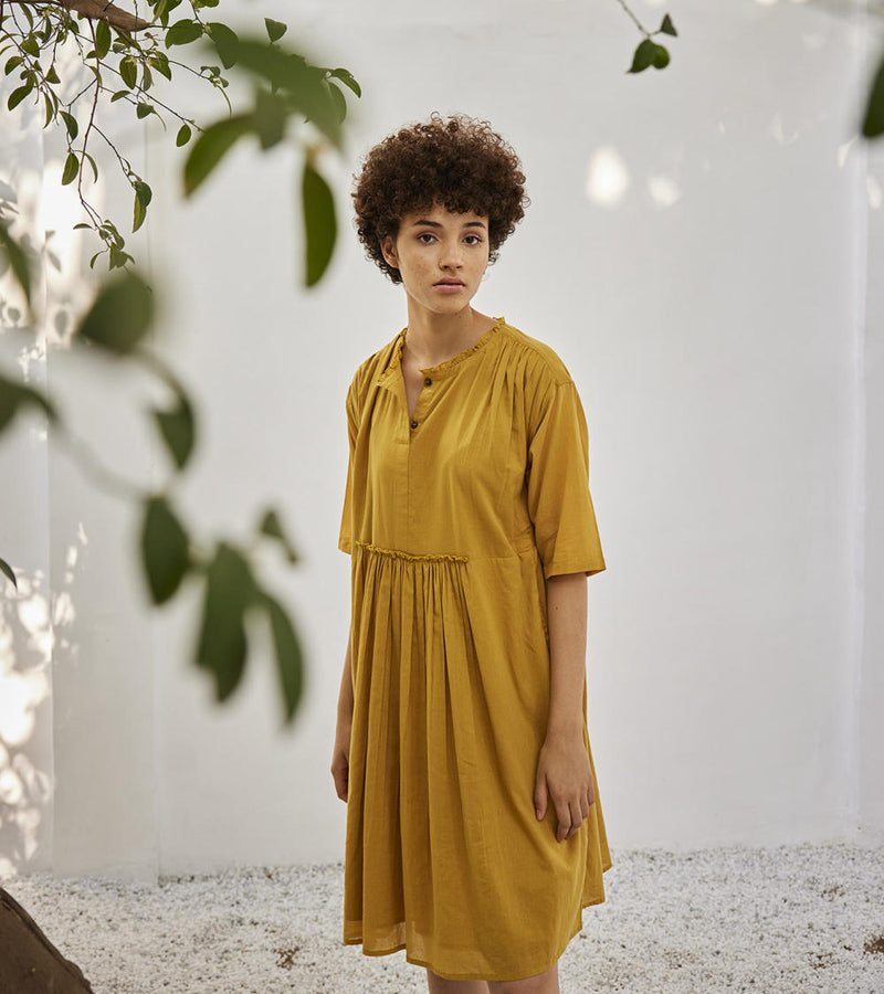 Love burns dress Dress by Khara Kapas in yellow for women in Singapore