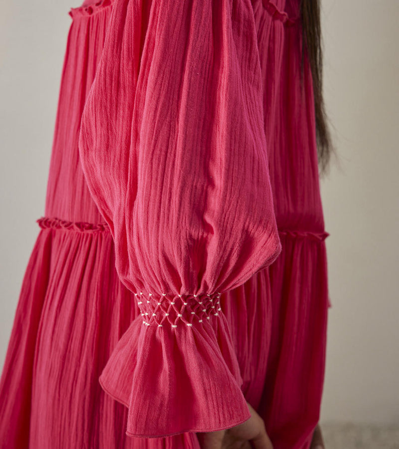 Sweet melody dress Dress by Khara Kapas in pink for women in Singapore