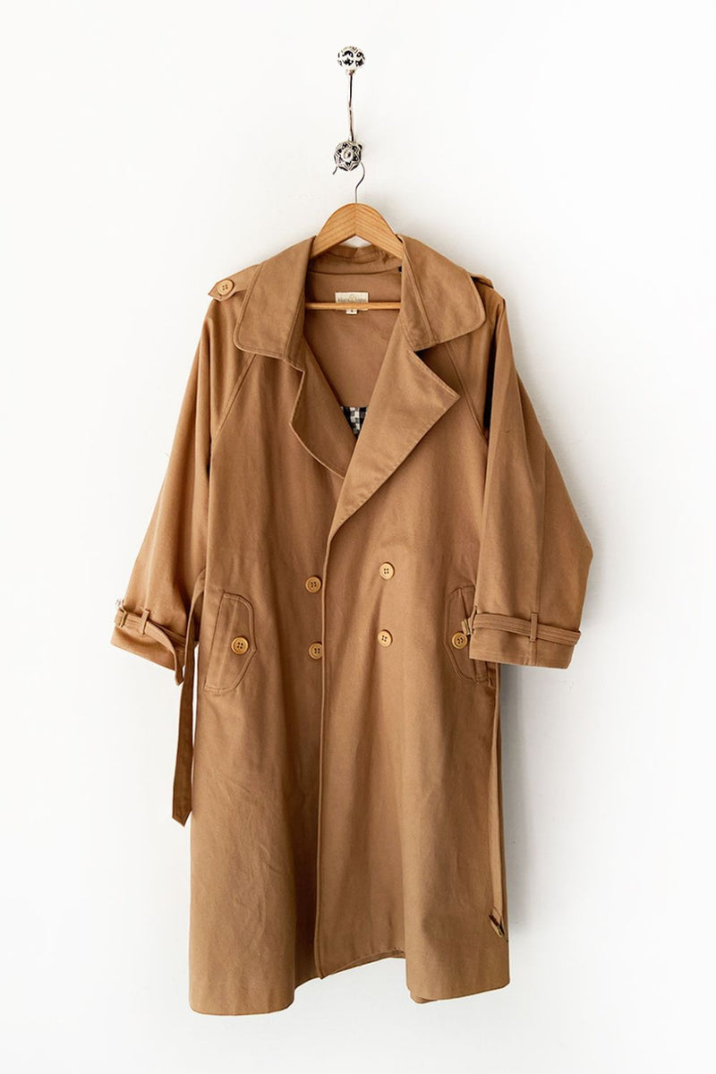 Latte Trench Coat Jackets & Overlays by Khara Kapas for women in Singapore