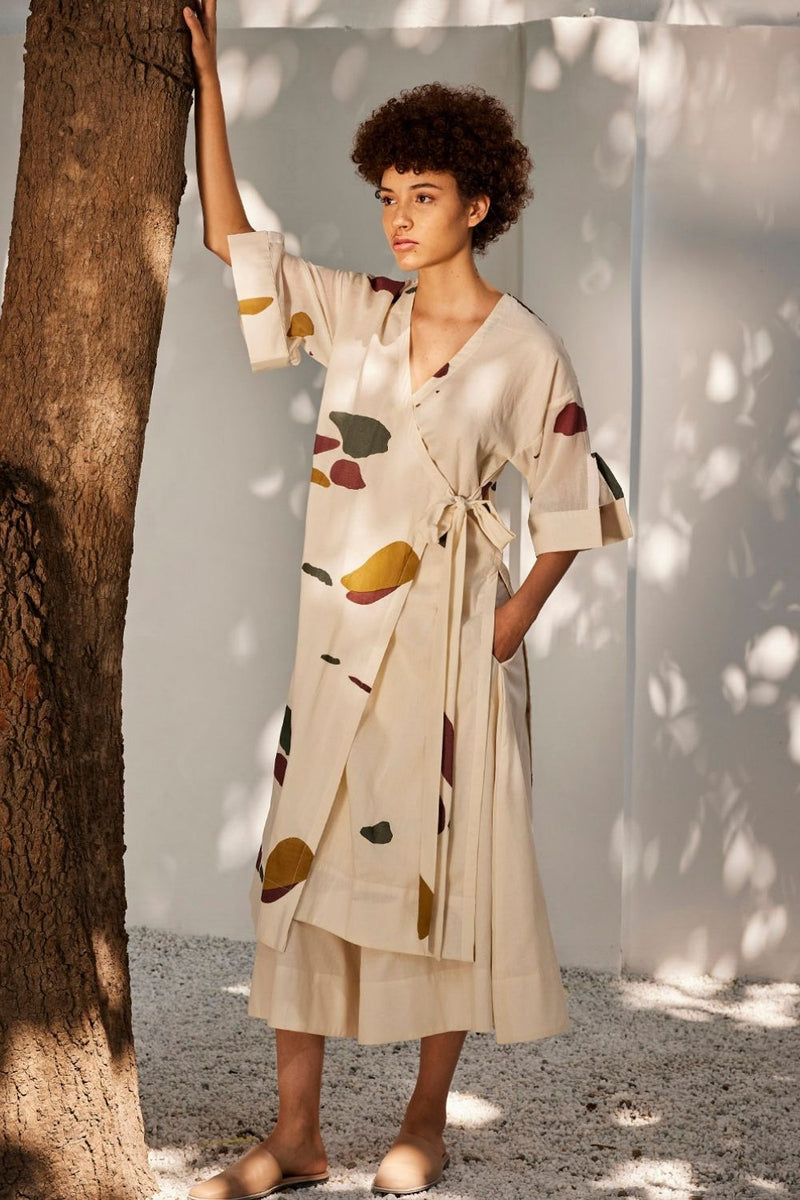 Lost dreams co-ord set Co-ord Set by Khara Kapas in ecru for women in Singapore