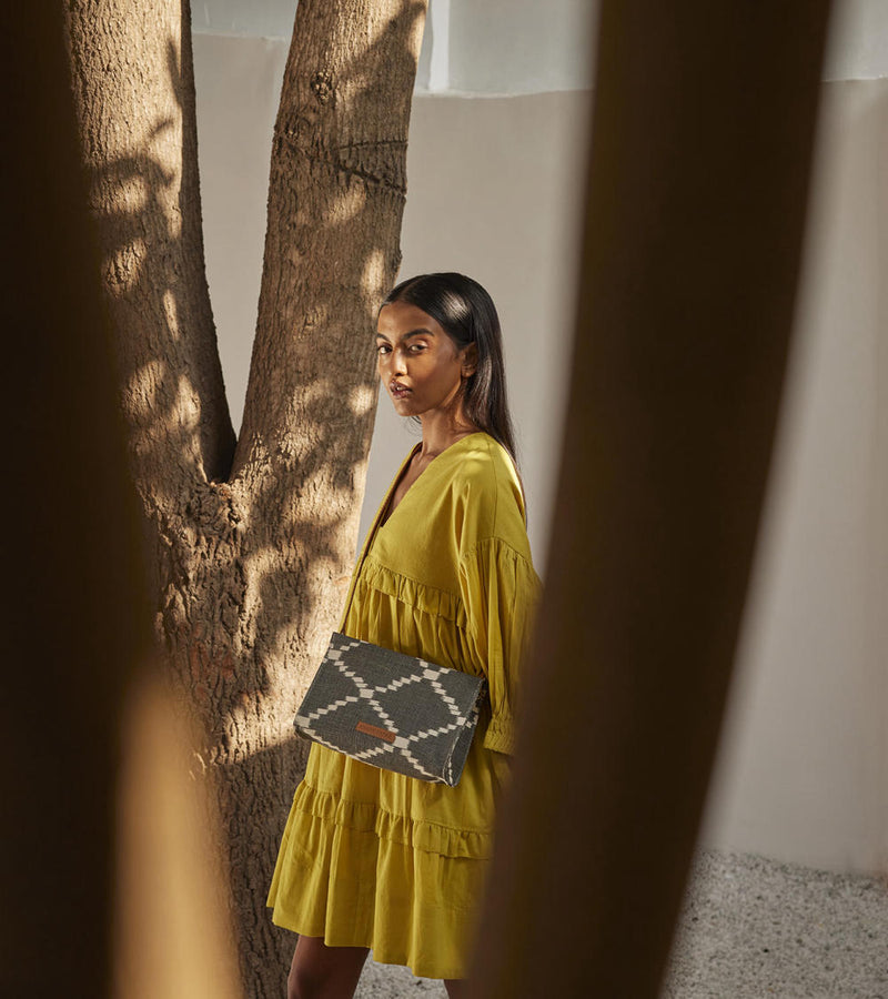 Marigold dress Dress by Khara Kapas in yellow for women in Singapore